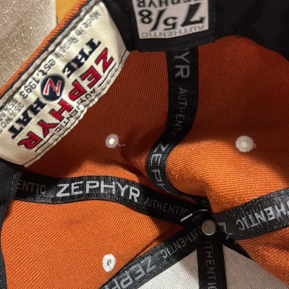 Zephyr Burnt Orange Cap with Longhorn Design some fading - Picture 3 of 5